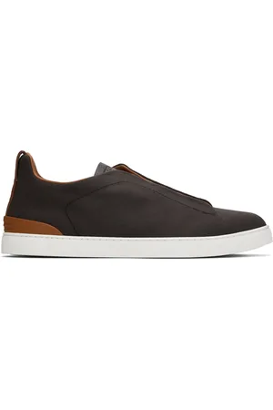 Ermenegildo Zegna Brown #UseTheExisting Triple Stitch Sneakers