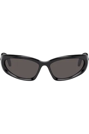 Balenciaga Black Swift Oval Sunglasses