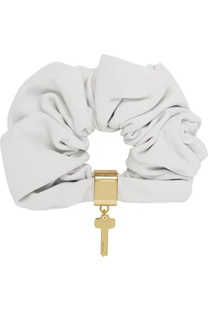 We11 Done Key Charm Leather Scrunchie