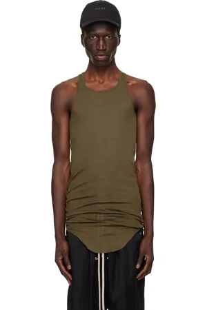 Rick Owens Khaki Porterville Rib Tank Top