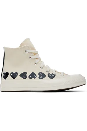 Comme des Garçons Off-White Converse Edition Chuck 70 Multi Heart High Top Sneakers