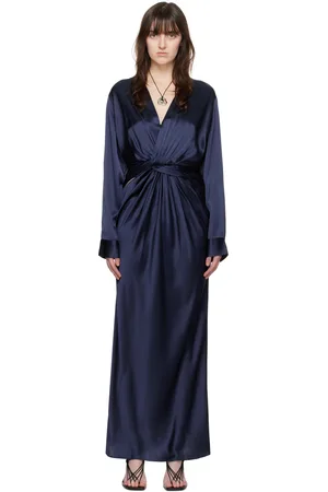 CHRISTOPHER ESBER Navy Triquetra Twist Maxi Dress