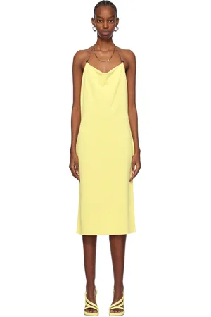 Bottega Veneta Yellow Chain Midi Dress