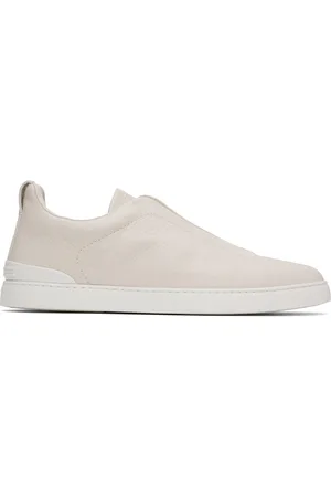 Ermenegildo Zegna Off-White Triple Stitch Sneakers