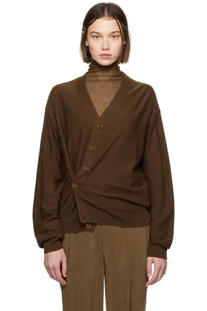 LEMAIRE Brown Relaxed Twisted Cardigan