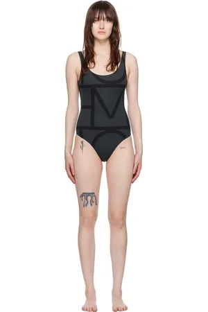 Totême Black Monogram Swimsuit