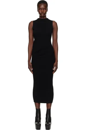 Rick Owens Black Hollywood Babel Midi Dress