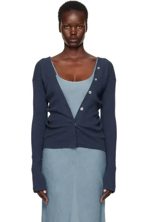 Baserange Blue Tav Snaps Cardigan