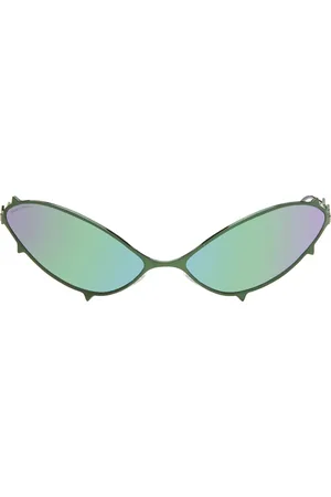 MAUSTEIN Green Metal Spike Sunglasses