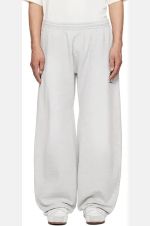 Alexander Wang Gray Logo Oversized Cotton Terry Sweatpants