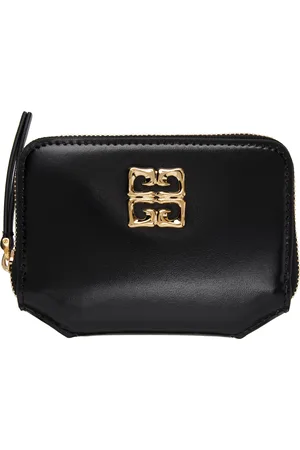 Givenchy Black 4G Liquid Zipped Wallet