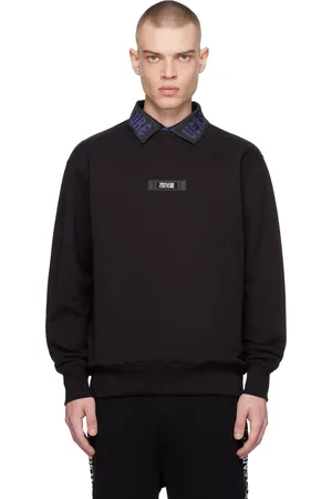 VERSACE Black Logo Regular-Fit Sweatshirt