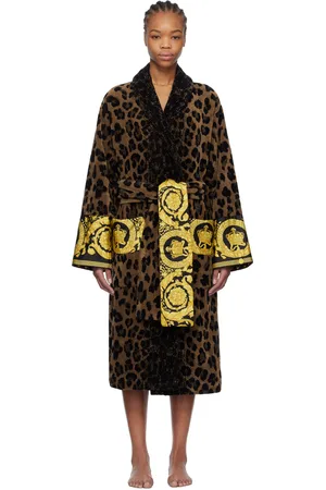 VERSACE Brown & Black Wild Barocco Bathrobe