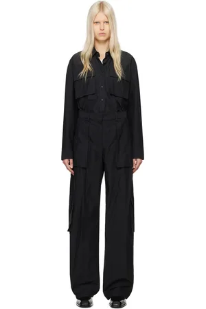 Alexander Wang Black Button-Up Jumpsuit