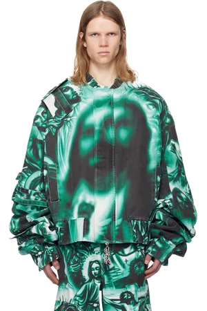 Gerrit Jacob Green Oversized Denim Jacket
