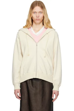 Auralee Off-White Smooth Soft Bd Sweat Zip Hoodie