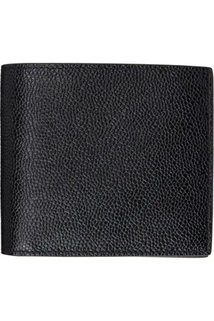 Thom Browne Black Pebble Grain Bifold Wallet