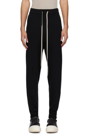 Rick Owens Black Drawstring Sweatpants