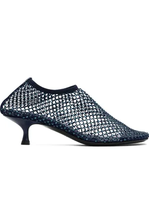 CHRISTOPHER ESBER Navy Minette Crystal Micro Heels
