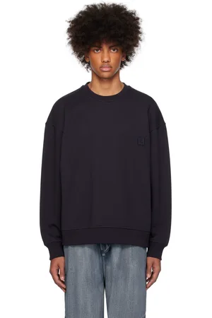 WOOYOUNGMI Navy 3D Flower Back Logo Sweatshirt