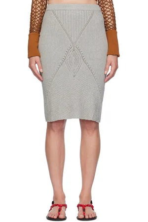 Isa Boulder Gray Kite Midi Skirt