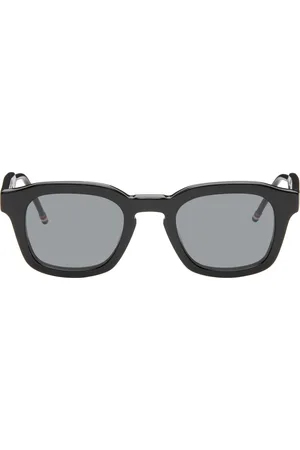 Thom Browne Black Acetate Rectangular Sunglasses
