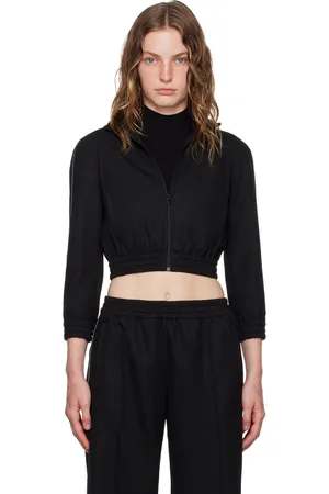 Alexander Wang Black Logo Tape Track Jacket