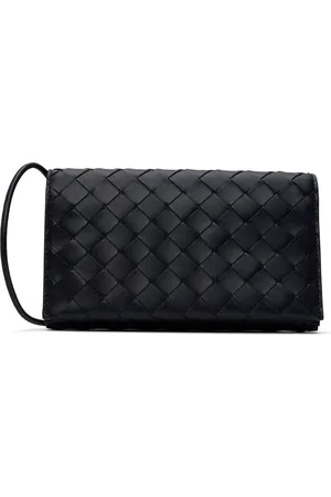 Bottega Veneta Black Wallet On Strap Bag