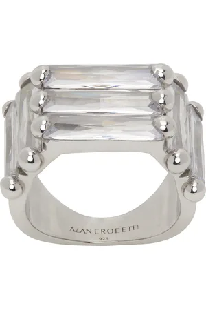 ALAN CROCETTI Silver Crystallised Armour Ring