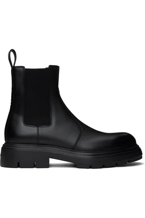 Salvatore Ferragamo Black Leather Chelsea Boots