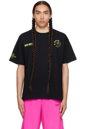 7 DAYS ACTIVE Black Graphic T-Shirt