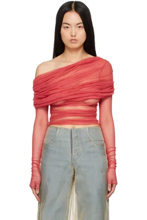 CHRISTOPHER ESBER Red Veiled Blouse