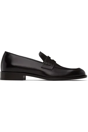 Giorgio Armani Black Leather Loafers