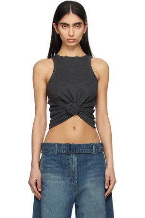 MAGDA BUTRYM Gray Knotted Tank Top