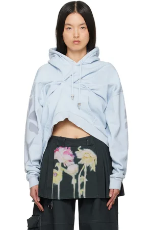 Collina Strada Blue Draped Hoodie