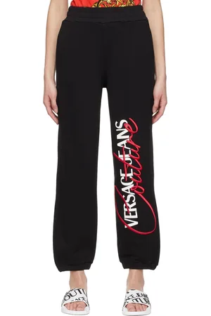 VERSACE Black Cotton Lounge Pants