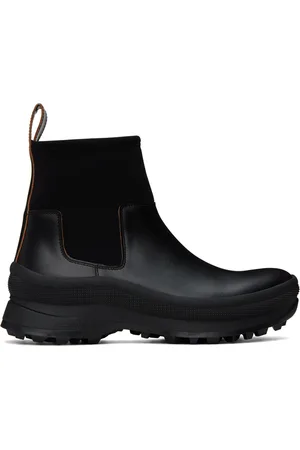 Jil Sander Black Leather Chelsea Boots