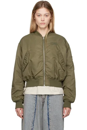 Maison Margiela Khaki Embroidered Bomber Jacket