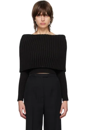 Alaïa Black Off-Shoulder Sweater