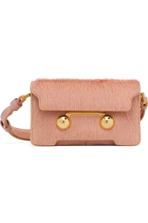 Marni Pink Long Hair Calfskin Trunkaroo Mini Shoulder Bag
