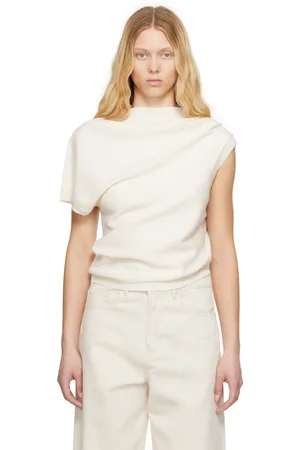 Rohe Off-White Deconstructed Knitted T-shirt