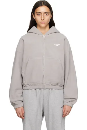 We11 Done Gray Wave Logo Hoodie