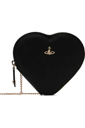 Vivienne Westwood Black New Heart Crossbody Bag