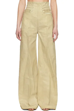 Rick Owens Beige Hollywood Dirt Cooper Jeans