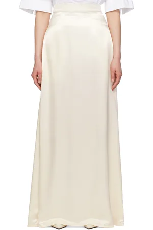 Jil Sander White A-Line Maxi Skirt