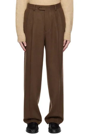 Auralee Brown Pleated Trousers