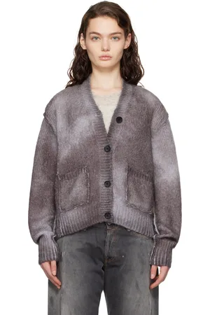 Acne Studios Gray Sprayed Finish Cardigan
