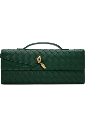 Bottega Veneta Green Andiamo Clutch