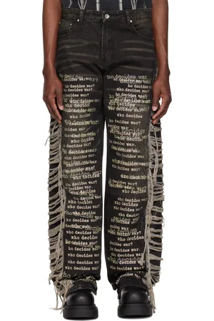Who Decides War Black Ultra Flare Scripture Jeans