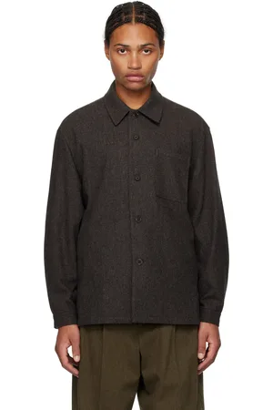 AMOMENTO Brown Wool Overshirt